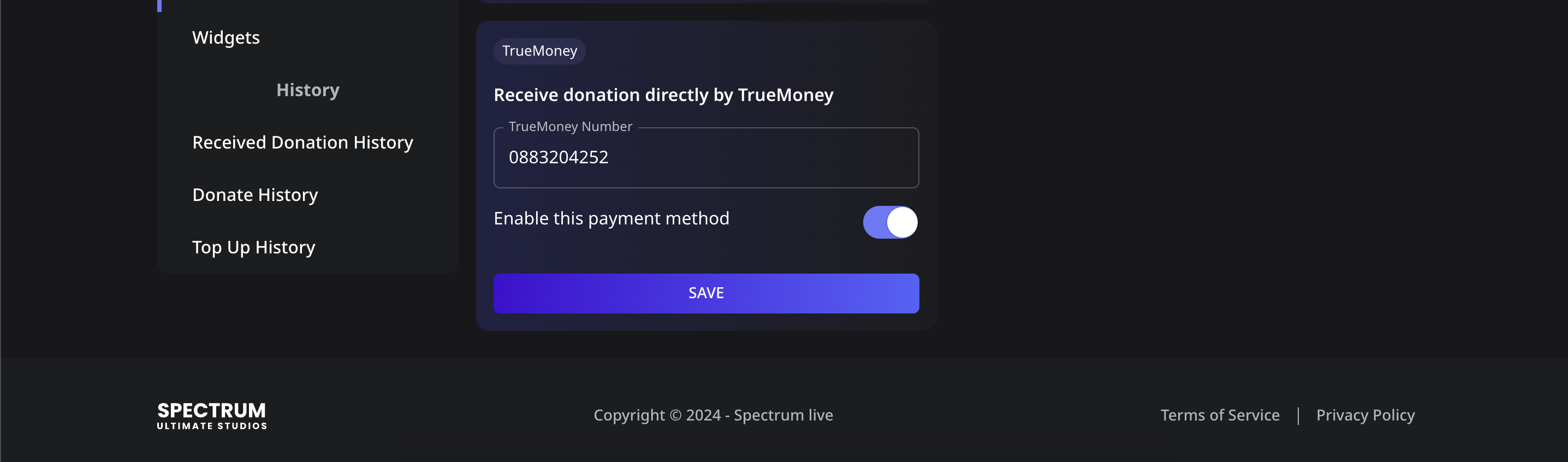 TrueMoney Methods